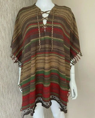 POLO RALPH LAUREN NAVEJO SERAPE INSPIRED PONCHO RETAIL £549 SIZE M-L BNWT - Image 1 of 4