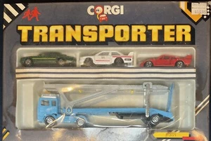 Vintage 1986 Corgi Toys Major 3171 Bedford Carrimore Car Transporter w/ 3 CARS - Picture 1 of 12