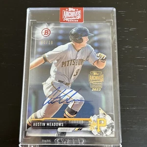 Topps Archives Signature Series 2017 - Austin Meadows en tarjeta automática/18 - Imagen 1 de 3
