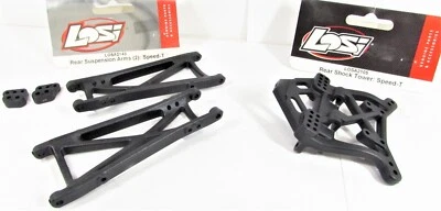 Vintage Team Losi Speed T Rear Suspension Arms and Rear shock tower NIP - Image 1 of 4