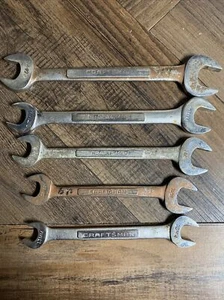 Vintage Craftsman USA V-VV Series 5pc Large Metric Open End Wrench set 13 to 7/8 - Picture 1 of 5