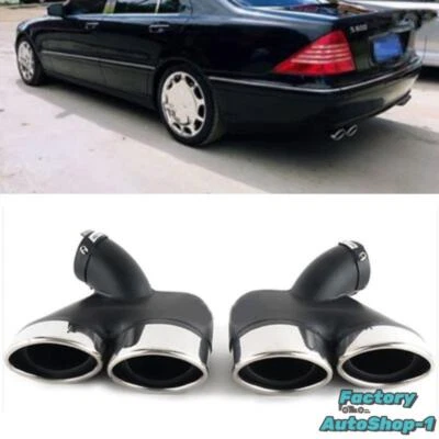 Punta de escape de acero inoxidable para Mercedes Benz W211 Clase E 2002-2007 Punta de silenciador Foto 1 de 4