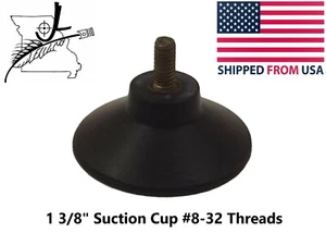 #8-32 Screw In 1 3/8" Rubber Suction Cup, 1/2" Tall, Made IN USA High Q - Picture 1 of 8
