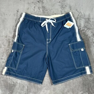 NWT SIDEOUT Swim Board Shorts Men's XL Blue Surf Beach Lined Pockets Summer - Picture 1 of 6