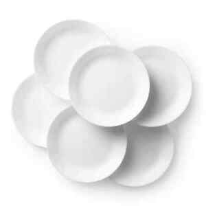 Corelle Livingware 8.5 in Winter Frost White Lunch Plate, White , set of 6