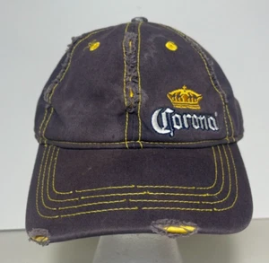 Corona Hat Adult Grey Distressed Casual Grey Logo Embroidered - Picture 1 of 6