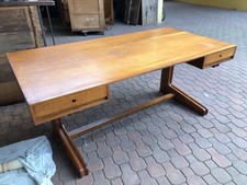 Tavolo scrittoio moderno scrivania in legno di rovere modernariato anni 7080