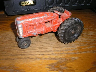 De colección 5 1/2" Largo Juguete para Niños EE. UU. Hubley H Rojo Metal Granja Tractor ENVÍO GRATUITO Foto 1 de 4