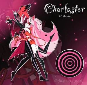 Alastor and Charlie Hazbin Hotel Goth Valentine Inspired Standee - Picture 1 of 1
