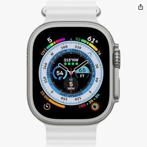 Apple Watch Ultra GPS+CELL 49mm Titanium Case with Ocean Band White UNLOCKED! - Zdjęcie 1 z 6