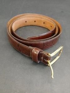 Alligator Grain Cowhide Leather Belt Size 38/95 - Picture 1 of 4