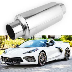 2.5" Inlet/Outlet Muffler Exhaust/Resonator For Chevrolet Corvette C5 C6 ZL1 ZLS - Picture 1 of 10