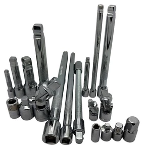 19PC Socket Wobble Extensions Set Socket Adapters 1/4" 3/8''&1/2''Drive - Picture 1 of 2