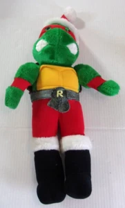 Vintage 1990 Teenage Mutant Ninja Turtles Raphael Plüsch Weihnachten Santa TMNT - Bild 1 von 3