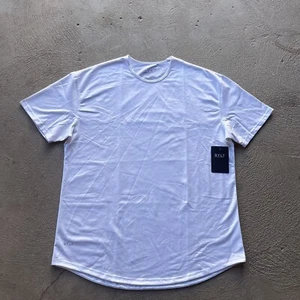 Bylt Shirt Mens 2XL White Drop Cut Performance Stretch Work Out Basic Gym New - Picture 1 of 11