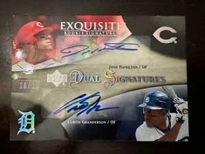 2007 Exquisite Rookie Signatures Dual /10 Josh Hamilton Curtis Granderson Auto - Picture 1 of 2
