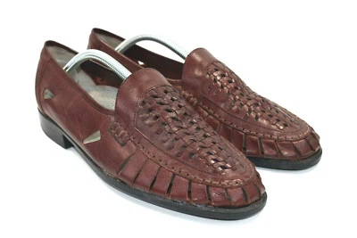 Sandalias informales Rieker para hombre de cuero borgoña tejido cómodo talla 11 Foto 1 de 4