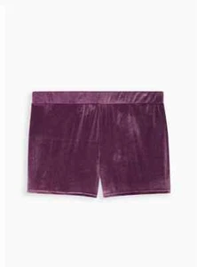 Torrid High Waist Boyshort Panty Velour Purple 3 3x 22 24 #A44297 - Picture 1 of 3