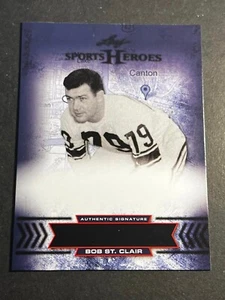 2013 Leaf Sports Heroes PROOF MISSING AUTOGRAPH Canton Bob St. Clair - Picture 1 of 2