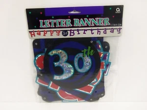 Feliz 30 Cumpleaños Lámina Carta Banner Decoración (7.54 pies) - Imagen 1 de 1