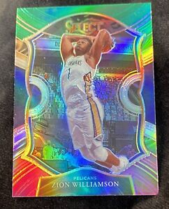 Zion Williamson 2020-21 Select Concourse Green White Purple Prizm #1 Pelicans