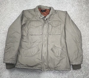 Brixton Chore Jacket Mens Large Quilted Lined Detroit Style Beige Canvas - Picture 1 of 10