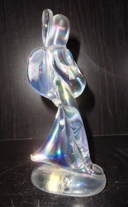 VINTAGE USA ART CARNEVALE VETRO STATUINA ANGELO IRIDESCENTE DESIGN NR - Foto 1 di 5
