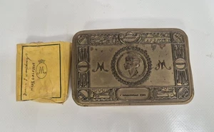 WW1 British Army 1914 Christmas Mary Tin Part Contents HMS Collosus Gunner L Hum - Picture 1 of 21