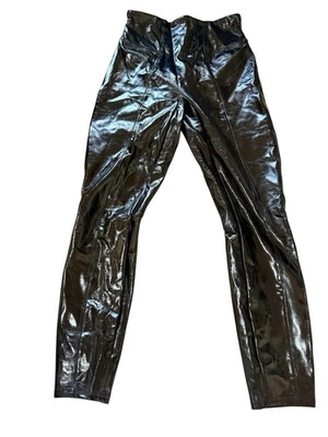 Leggings Spanx Imitación Charol Tiro Alto Brillante Forma Talla S/P COMO NUEVOS Foto 1 de 4