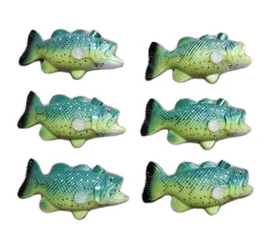 Bass Fish Light Covers Replacement Set 6 Pieces Cabin Lodge Decor - Picture 1 of 4