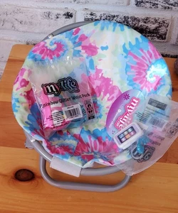 Sedia piattino My Life tie dye nuova con scatola con auricolari telefono panda e girovita arcobaleno - Foto 1 di 4