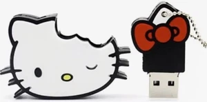 2.0 16gb 32gb 64gb 128g Hello Kitty White Cat Bow USB Flash Thumb Drive USA Ship - Picture 1 of 1