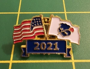 2021 Law Enforcement Memorial Fund Gold Tone Lapel Pin, (27) - Picture 1 of 2