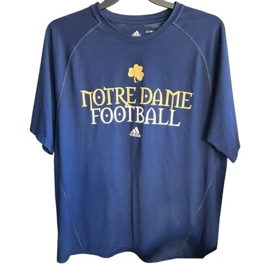 NOTRE DAME FOOTBALL Adidas climatealite men’s blue lightweight sz XL fits XXL - Image 1 of 4