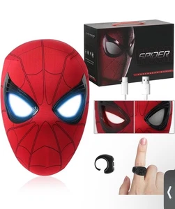 Elektrische Spinne Superheld Rollenspiel Maske Spielzeug mit beweglichen Augen und LED-Leuchten  - Bild 1 von 6