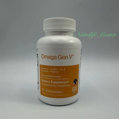 Immunotec Omega Gen V - 120 cápsulas de gel macio produto original EXP 2027 - Imagem 1 de 4
