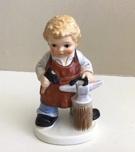 Goebel Figurine Little Boy Blacksmith W. Germany 10 760 12 Vintage 5” - Picture 1 of 4