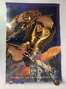 Vintage STAR WARS Episode 5 - Empire Strikes Back  PEPSI Poster 1996 with C3PO