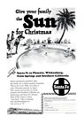 Santa Fe Railroad Train Sun For Christmas Horses Pool Print Advertisement 1949