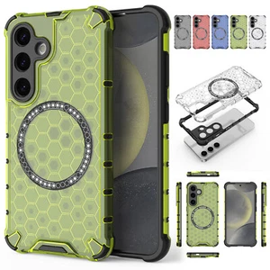 Für Samsung Galaxy S25 Ultra|+ S24 S23 FE Honeycomb Pattern Translucent Mag Hülle - Bild 1 von 31