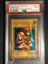 2001 Yugioh Japanese Gemini Elf BC-34 Ultra Parallel PSA 9 MINT