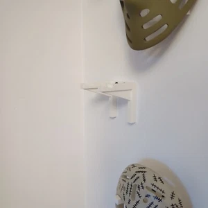 Mini Vintage Goalie Mask Wall Stand - 3D Printed - Designed for Upper Deck Mask - Foto 1 di 5