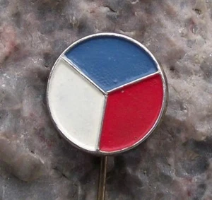 Antik Tschechoslowakei rot weiß blau Militär Flugzeug Rondell Kreis Pin Anstecker - Bild 1 von 4