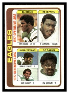 1978 Topps  #521 Hogan / Carmichael / Herman Edwards /Sanders / Burnham