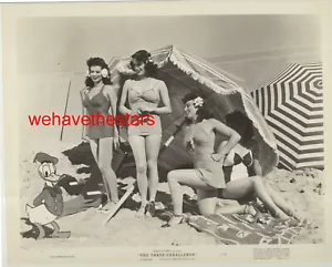 VINTAGE Aurora Miranda COSTUME DA BAGNO GAMBE SEXY '44 WALT DISNEY Pubblicità Ritratto - Foto 1 di 1