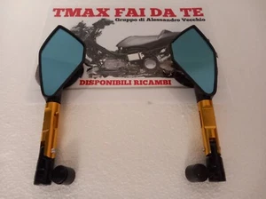 SPECCHI SPECCHIETTI MANUBRIO YAMAHA  TMAX 500 2001 2003 2004 2007 ORO - Imagen 1 de 3