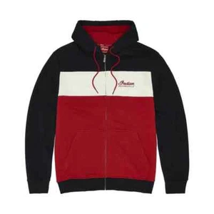 Indian Motorcycle Men's Script Logo Colorblock Hoodie, Red | 2865620 - Picture 1 of 4