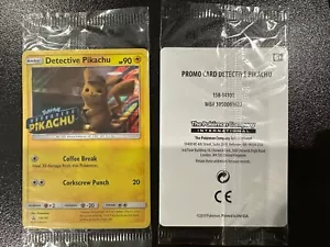 Sealed Neu Detective Pikachu SM190 Movie Promo Hologram Black Star Pokemon Karte - Bild 1 von 1