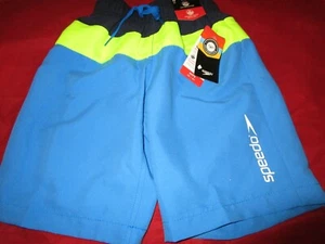 Speedo Boys' Colorblock Swim Trunks Swimwear Blue XS - Picture 1 of 3