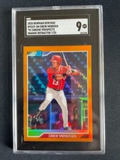 Drew Mendoza 2020 Bowman Heritage ORANGE Refractor /25 Chrome Nationals RC MINT
